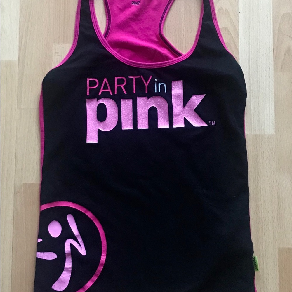 Zumba Wear Tank Top Party In Pink   MD pre owned
